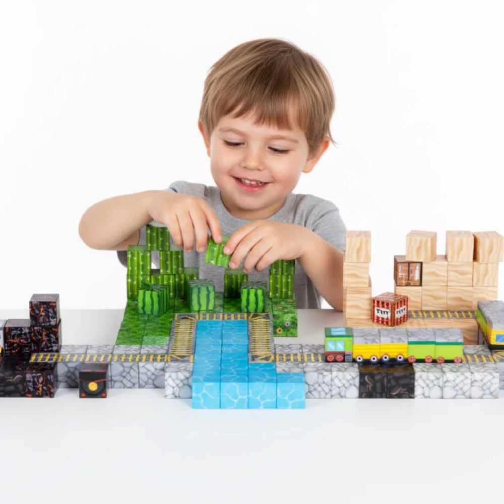 Magnetni set građevinske kocke Vlak - 169 dijelova
