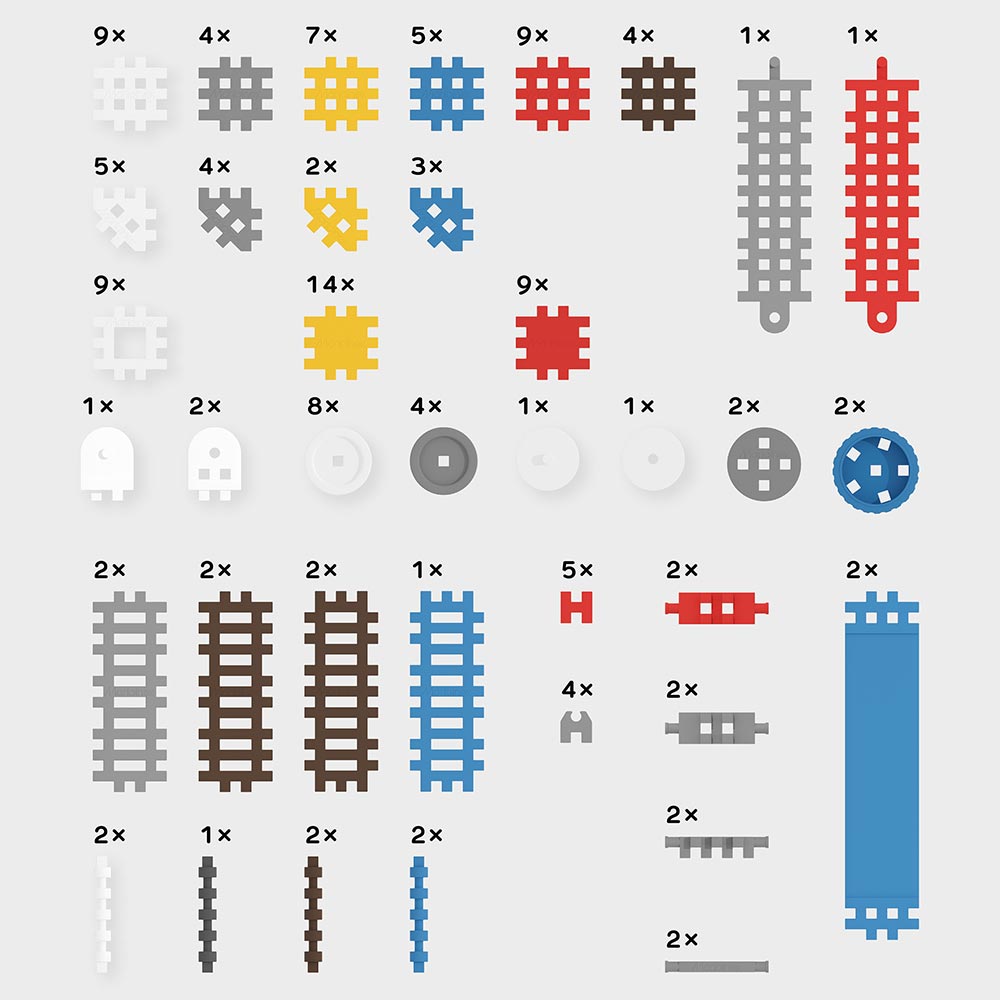 Marioinex Mini Waffle konstruktor 140 kom, plava