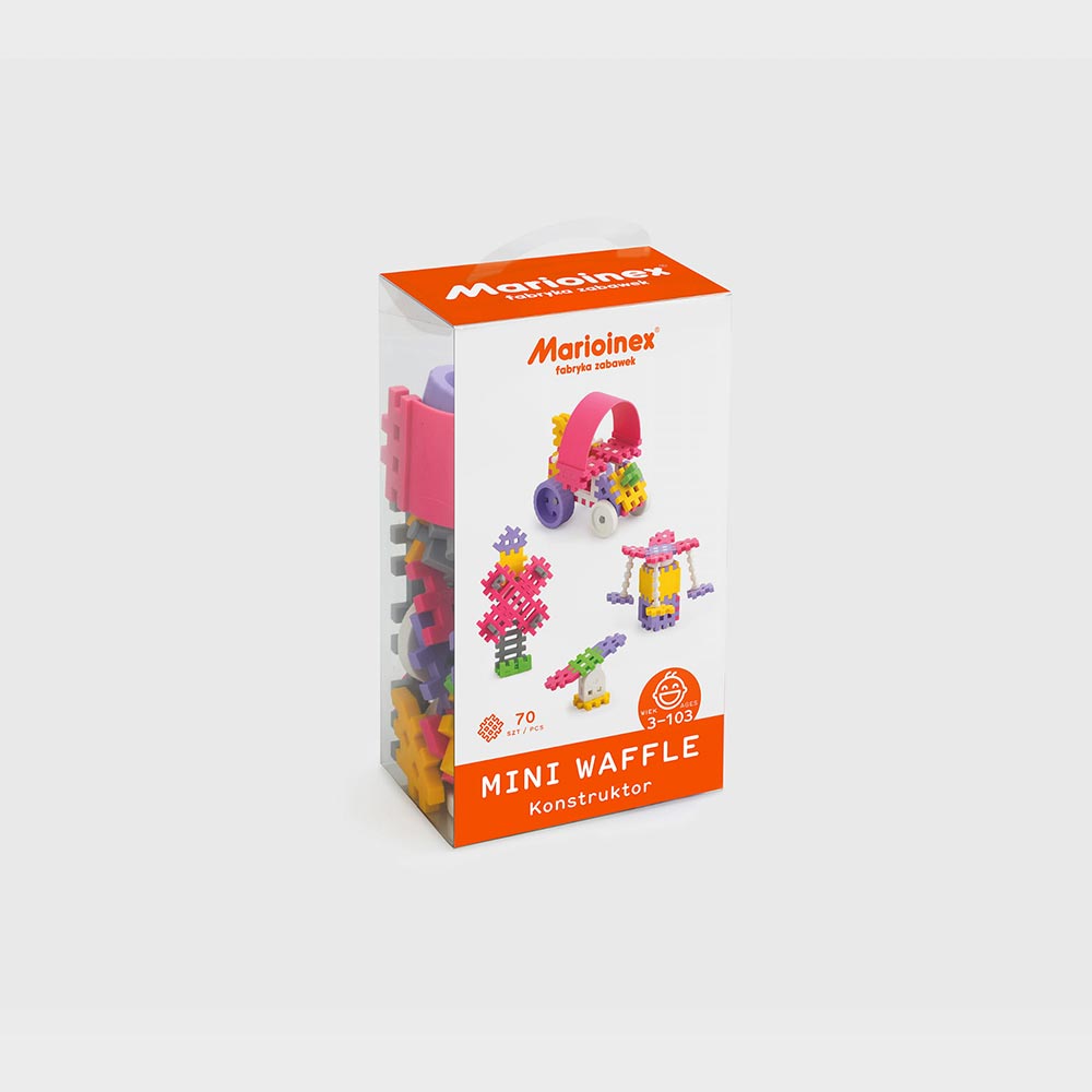 Marioinex Mini Waffle konstruktor 70 kom, roza