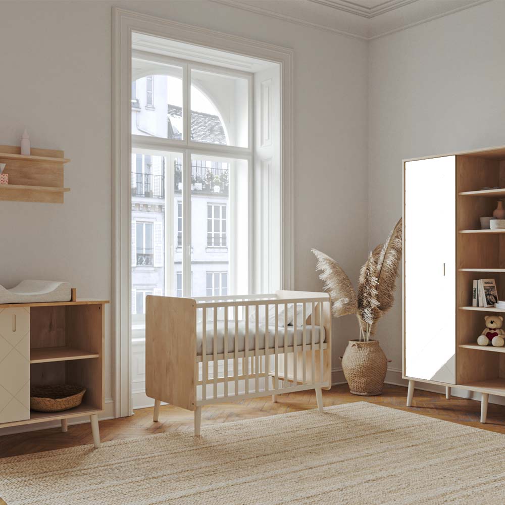 Faktum Peak kinderbet 120x60 cm, Natural Oak-White