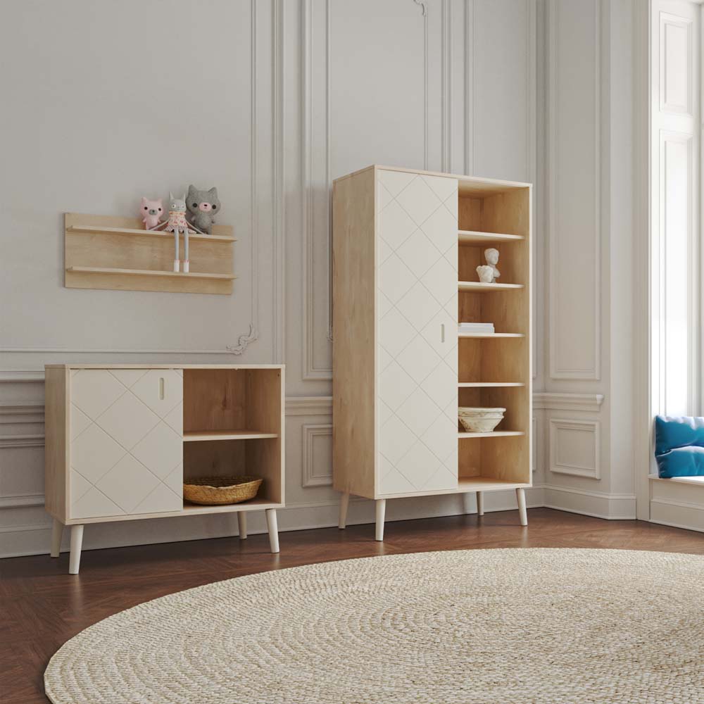 Faktum Peak komoda, Natural Oak - White