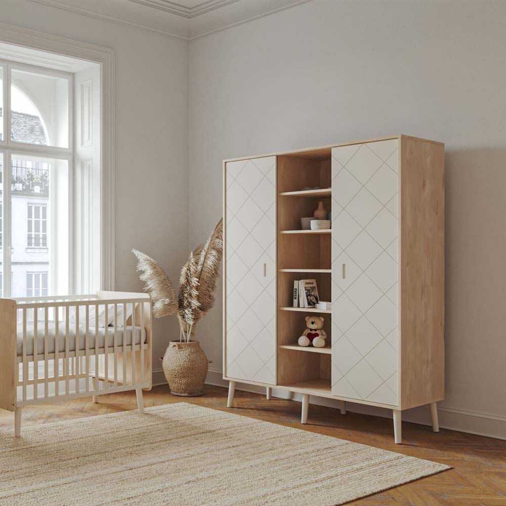 Faktum Peak XL ormar s 2 vrata, Natural Oak-White