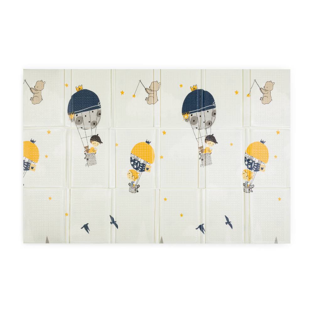 PETITE&amp;MARS Dvostrana podloga za igru Campy, Mountains&amp;Triangles 130x200 cm