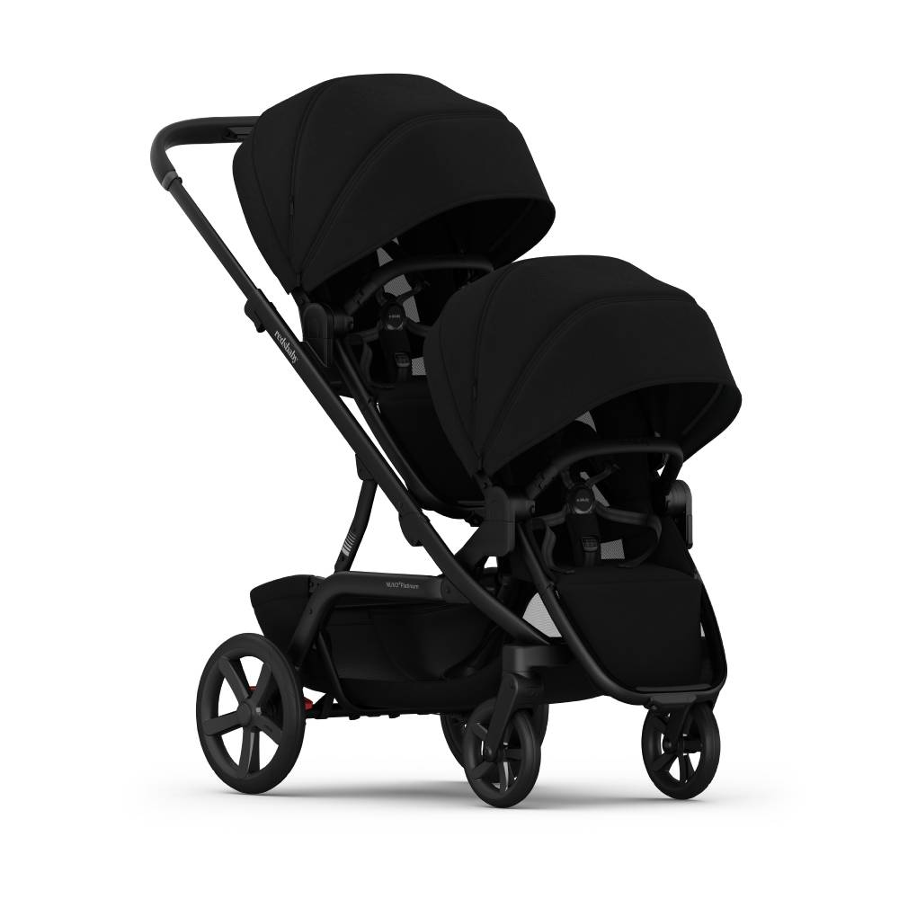 REDSBABY NUVO 2 Twin dječja kolica za blizance 2u1, Platinum Black