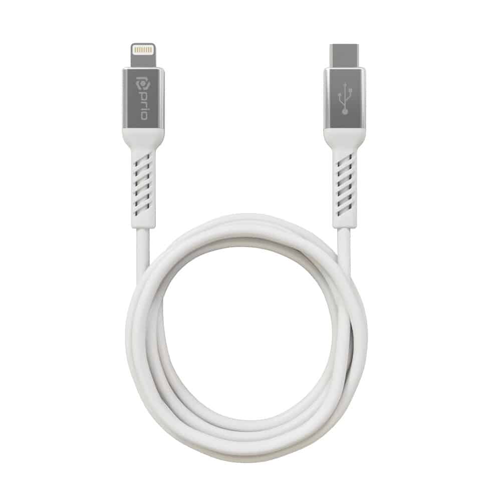 Prio Charge & Sync USB C na Lightning kabel MFi certificiran 2 m bijele boje