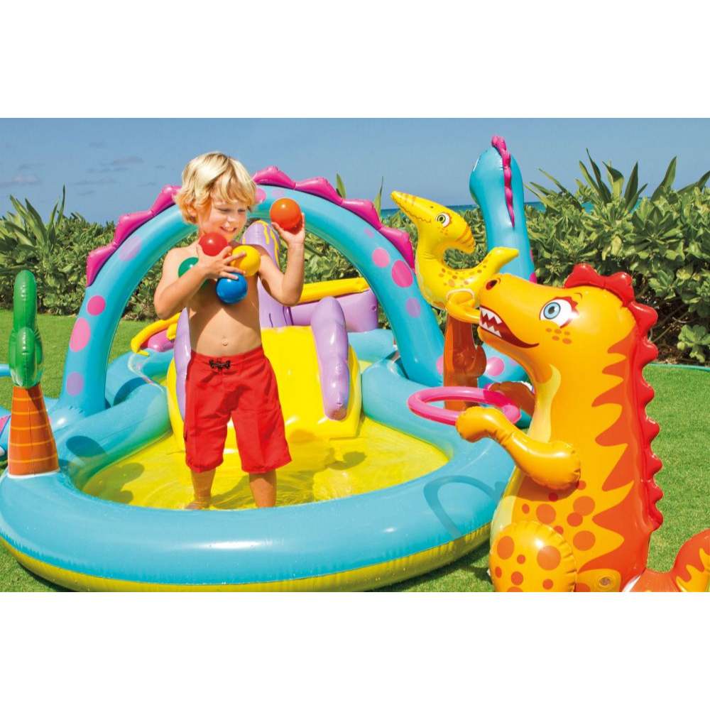 INTEX Bazen igralište na napuhavanje s lopticama, Dinoland