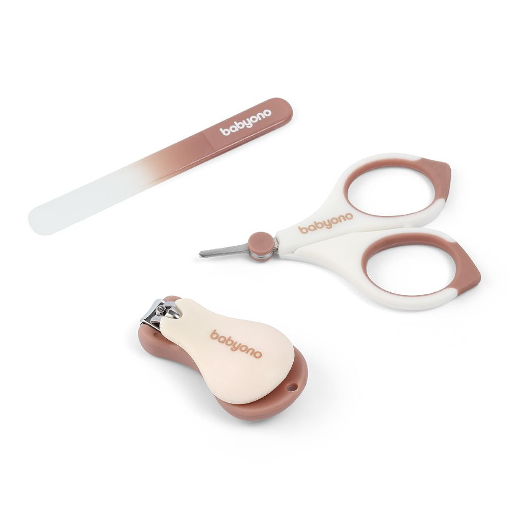 BabyOno Set za manikuru u kutijici, smeđi