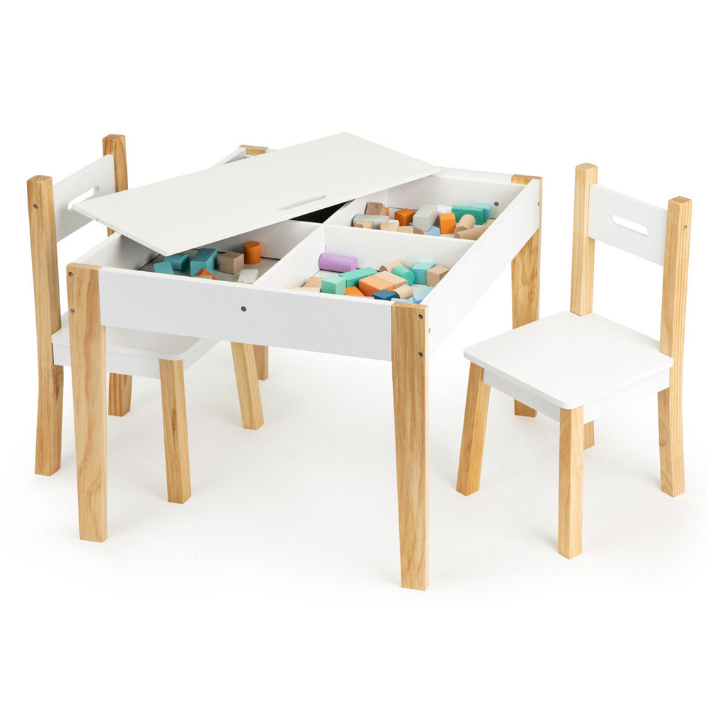 Ecotoys stol sa spremnikom za igračke i dvije stolice