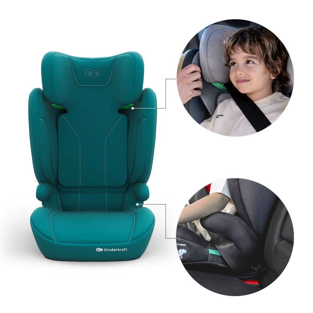Kinderkraft autosjedalica I-Spark 2 Plus i-Size 15-36 kg (100-150 cm) bez Isofix-a, Green