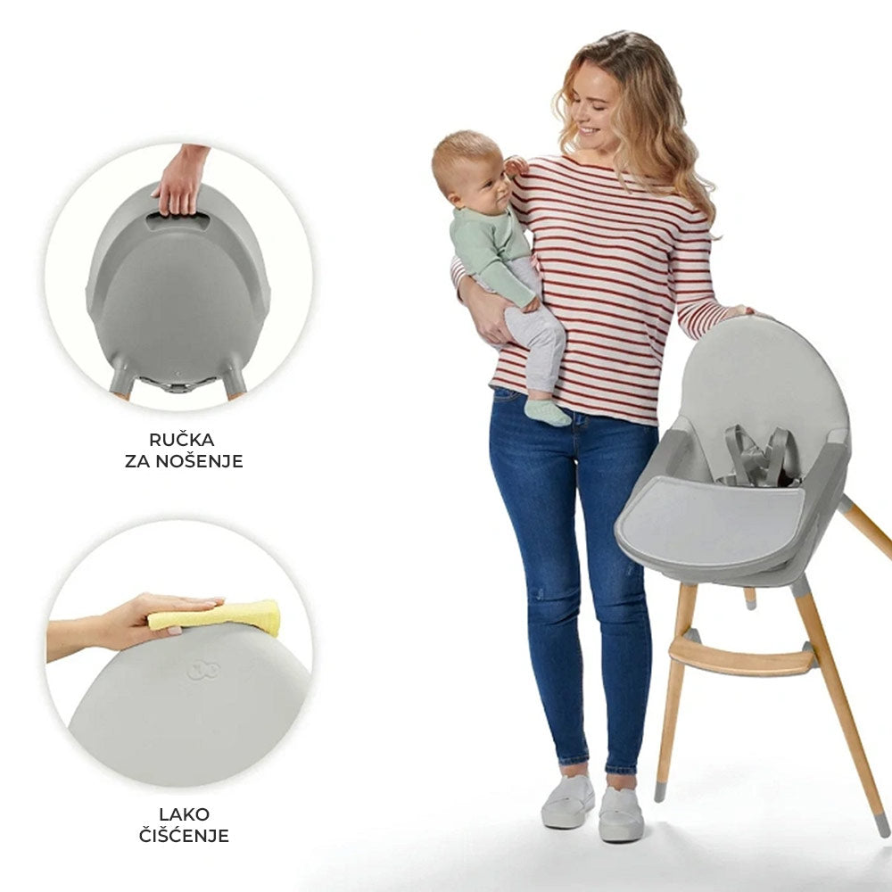 Kinderkraft Hranilica Fini 2 2u1, Grey