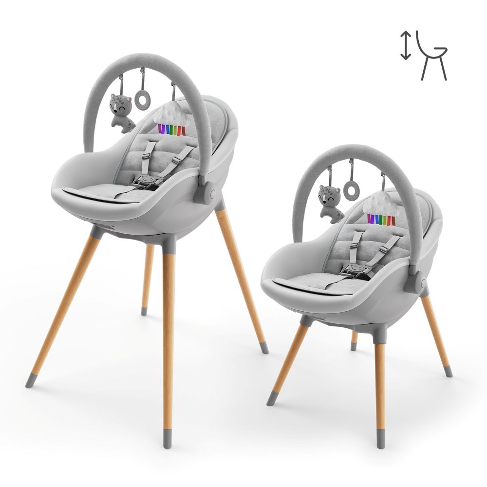 Kinderkraft Hranilica Fini UP 3u1, Grey