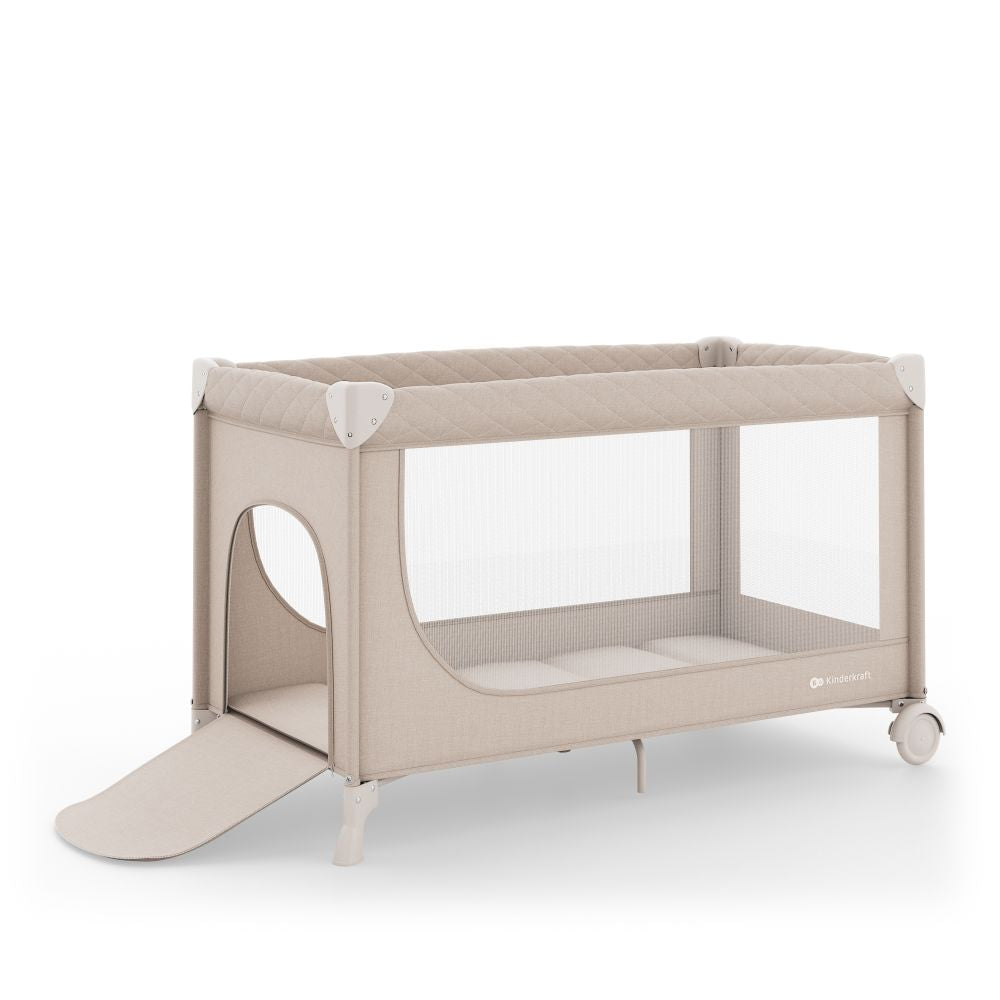 Kinderkraft Putni krevetić LEODY UP, Beige s dodacima