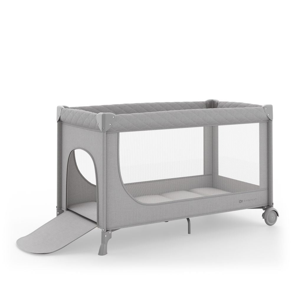 Kinderkraft Putni krevetić LEODY UP, Grey s dodacima