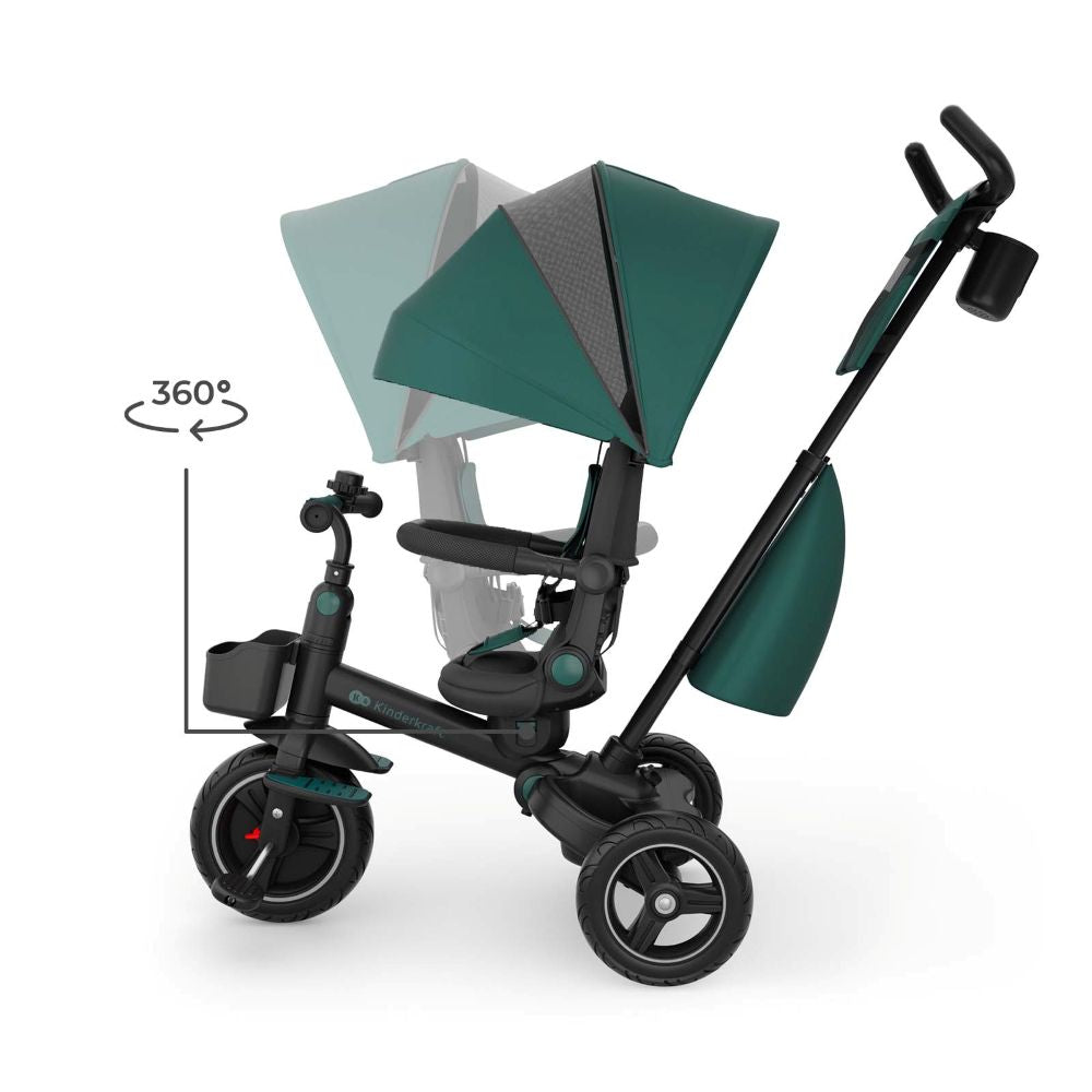 Kinderkraft Tricikl SPINSTEP 2 PLUS, zeleni