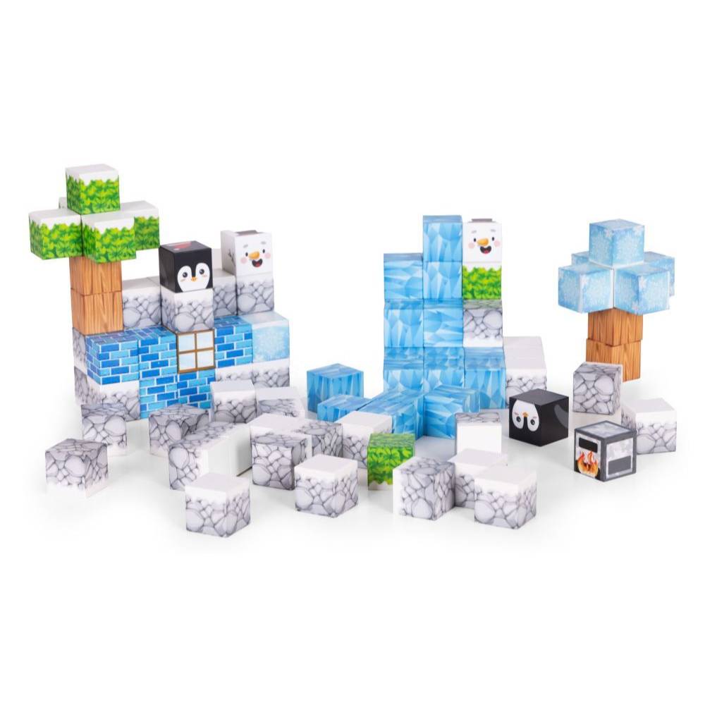 Magnetni set građevinske kocke Zima - 97 dijelova