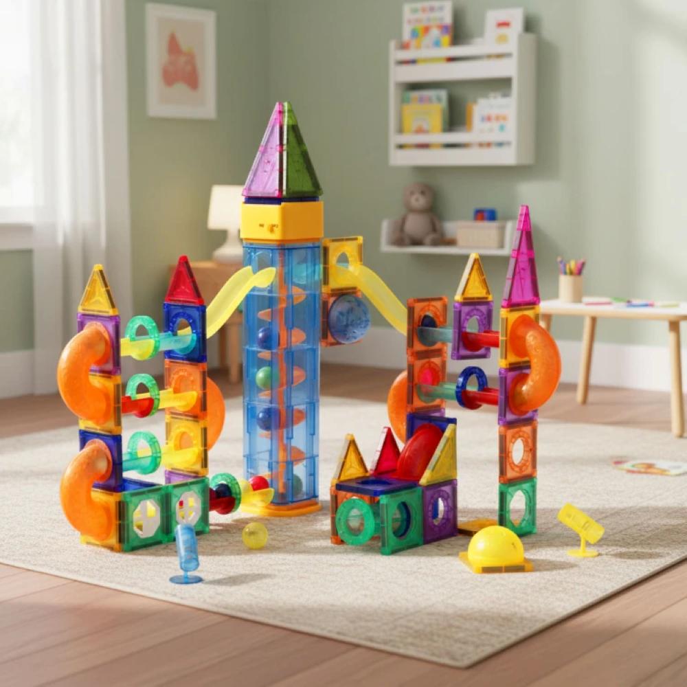 Magnetni set građevinski blokovi TUNEL, Marble Run - 134 dijelova