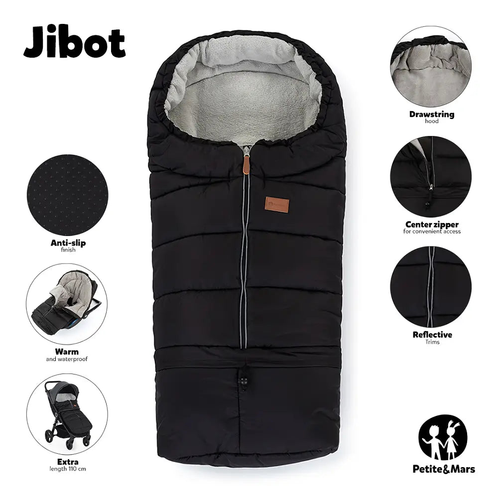 PETITE&MARS Footmuff Jibot 3 u 1 zimska vreća za kolica - Ink Black
