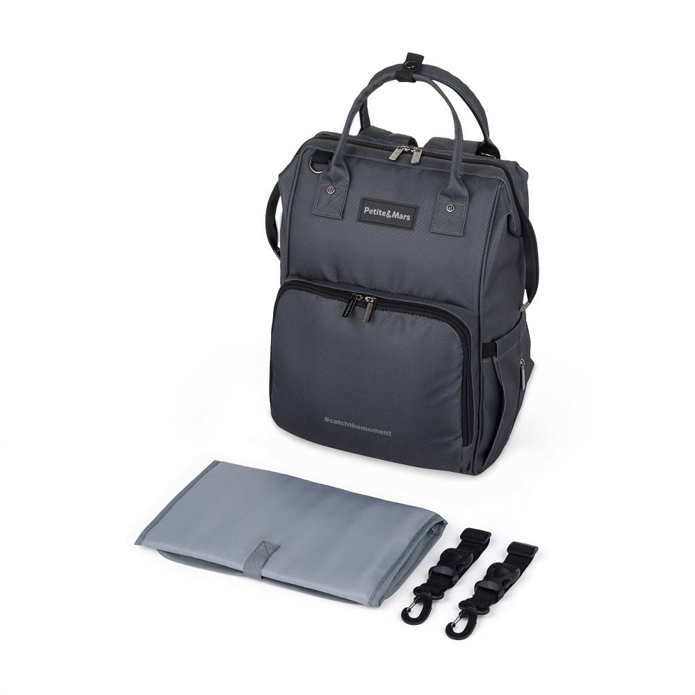 PETITE&MARS Ruksak za pelene Jack, Ultimate Grey