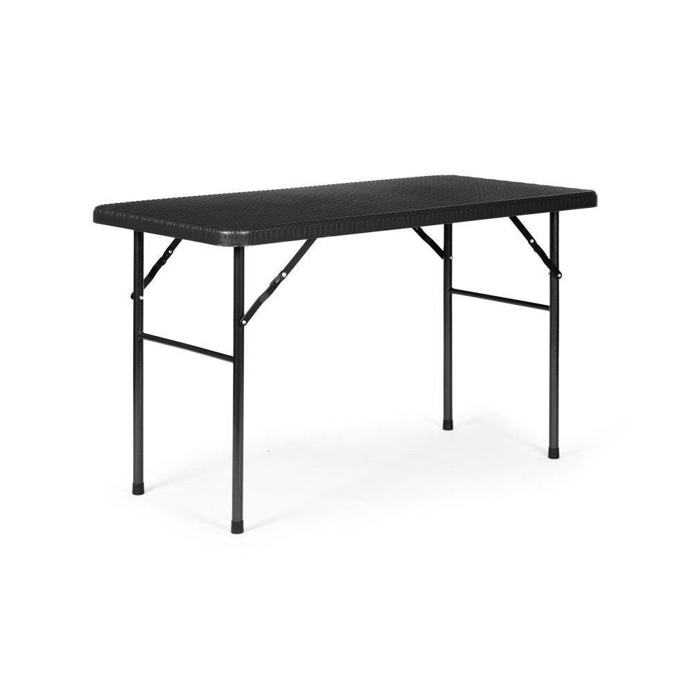 Vrtni set stol + 2 klupe, 120 cm, Crna