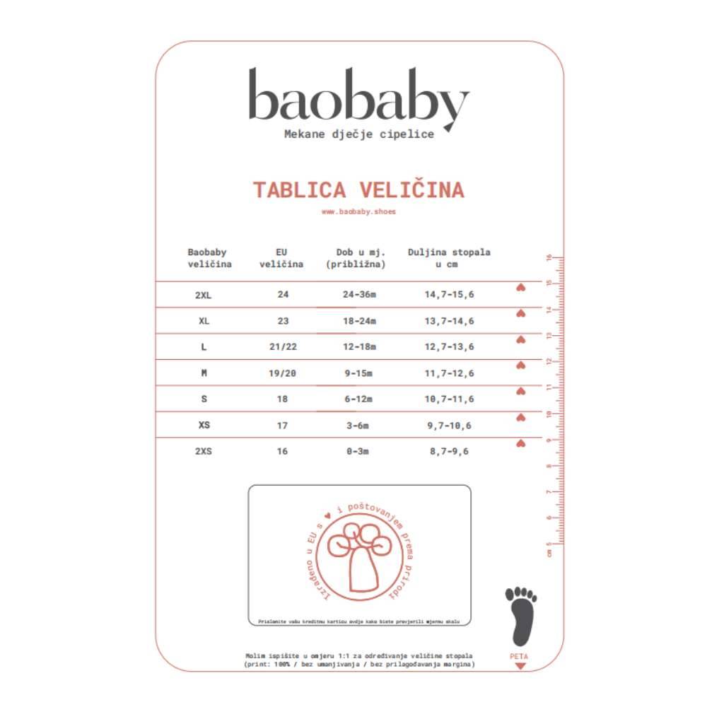 Baobaby Pelice - cipelice, klasične, Cherry Pop, L