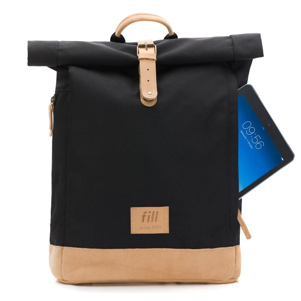 Fillikid torba/ruksak za mamu Rolltop Berlin, black