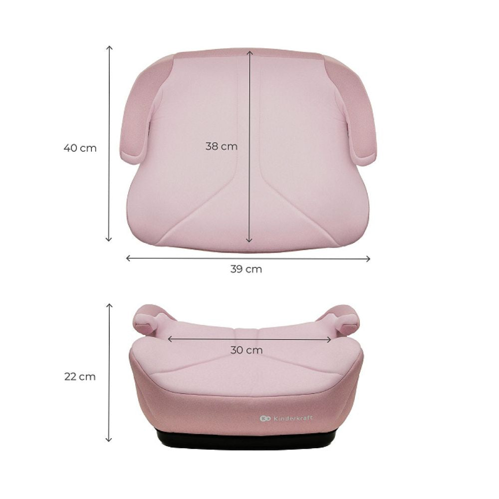 Kinderkraft booster autosjedalica I-BOOST 2 i-Size (125-150 cm), roza