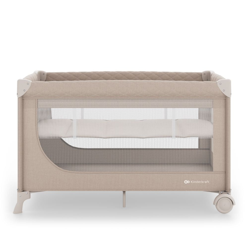 Kinderkraft Putni krevetić LEODY UP, Beige s dodacima