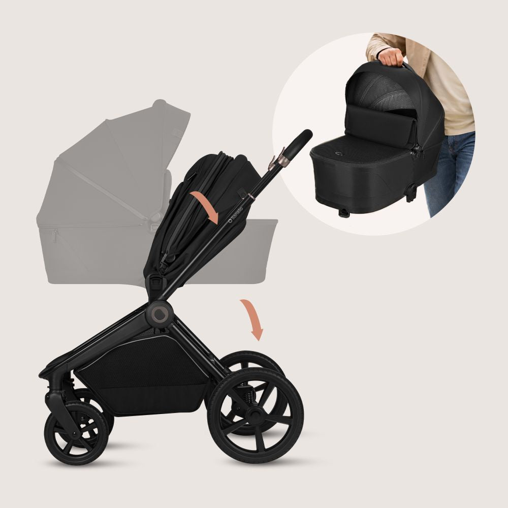 Lionelo dječja kolica Freya 3u1, Black Onyx