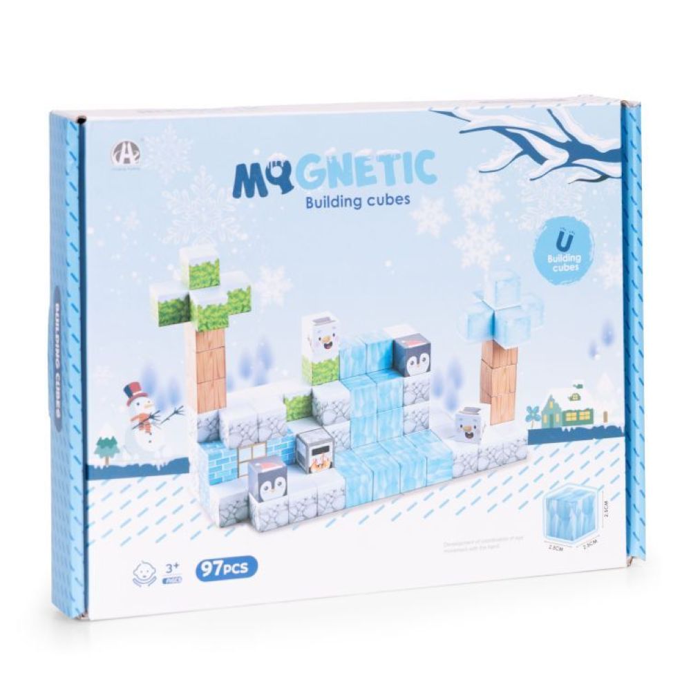 Magnetni set građevinske kocke Zima - 97 dijelova