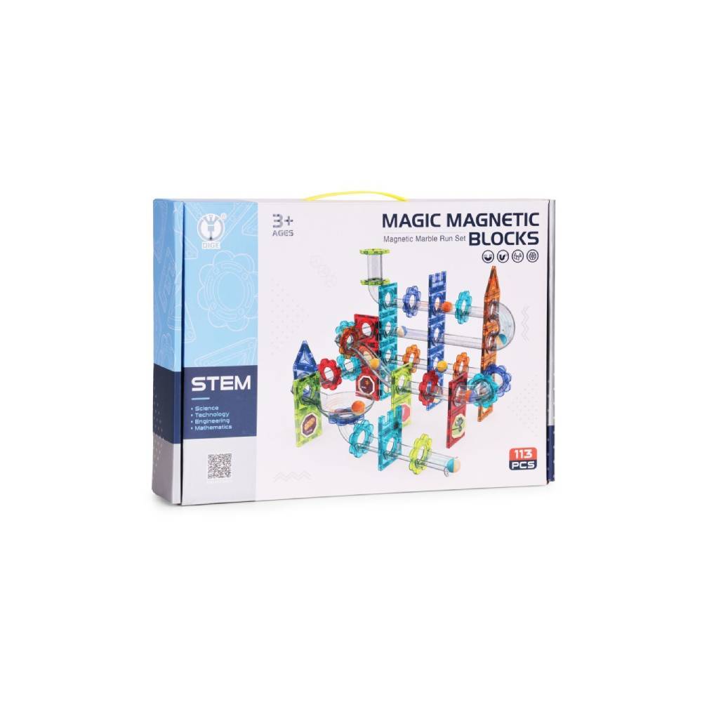 Magnetni set građevinski blokovi TUNEL, Marble Run - 113 dijelova