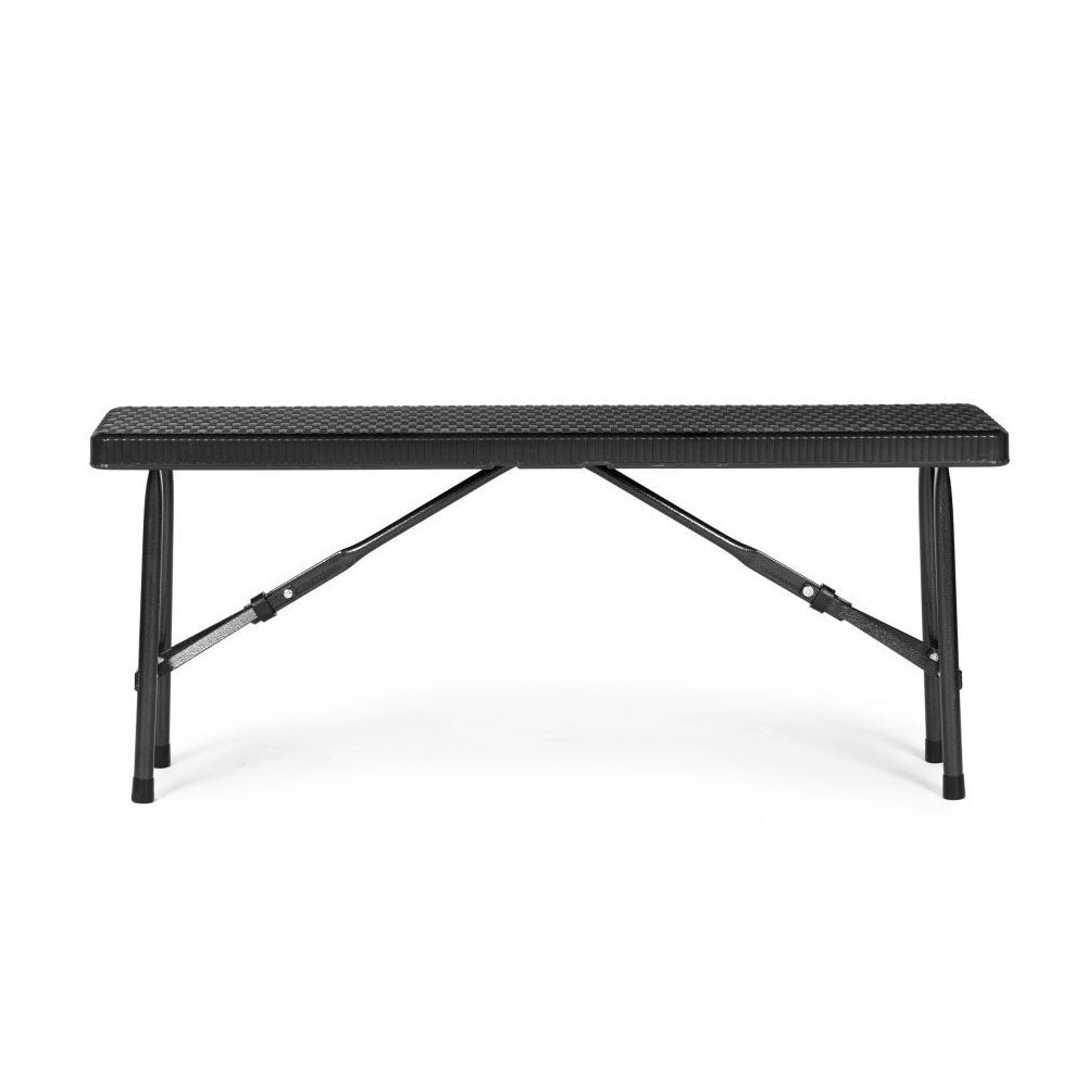 Vrtni set stol + 2 klupe, 120 cm, Crna