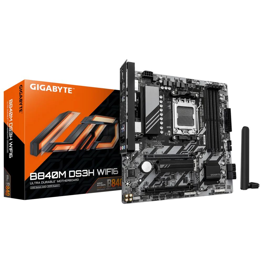 GIGABYTE B840M DS3H WIFI6 AMD B840 Utor AM5 Mikro ATX