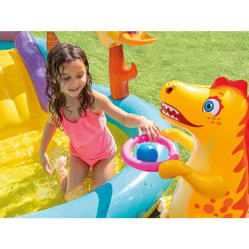 INTEX Bazen igralište na napuhavanje s lopticama, Dinoland