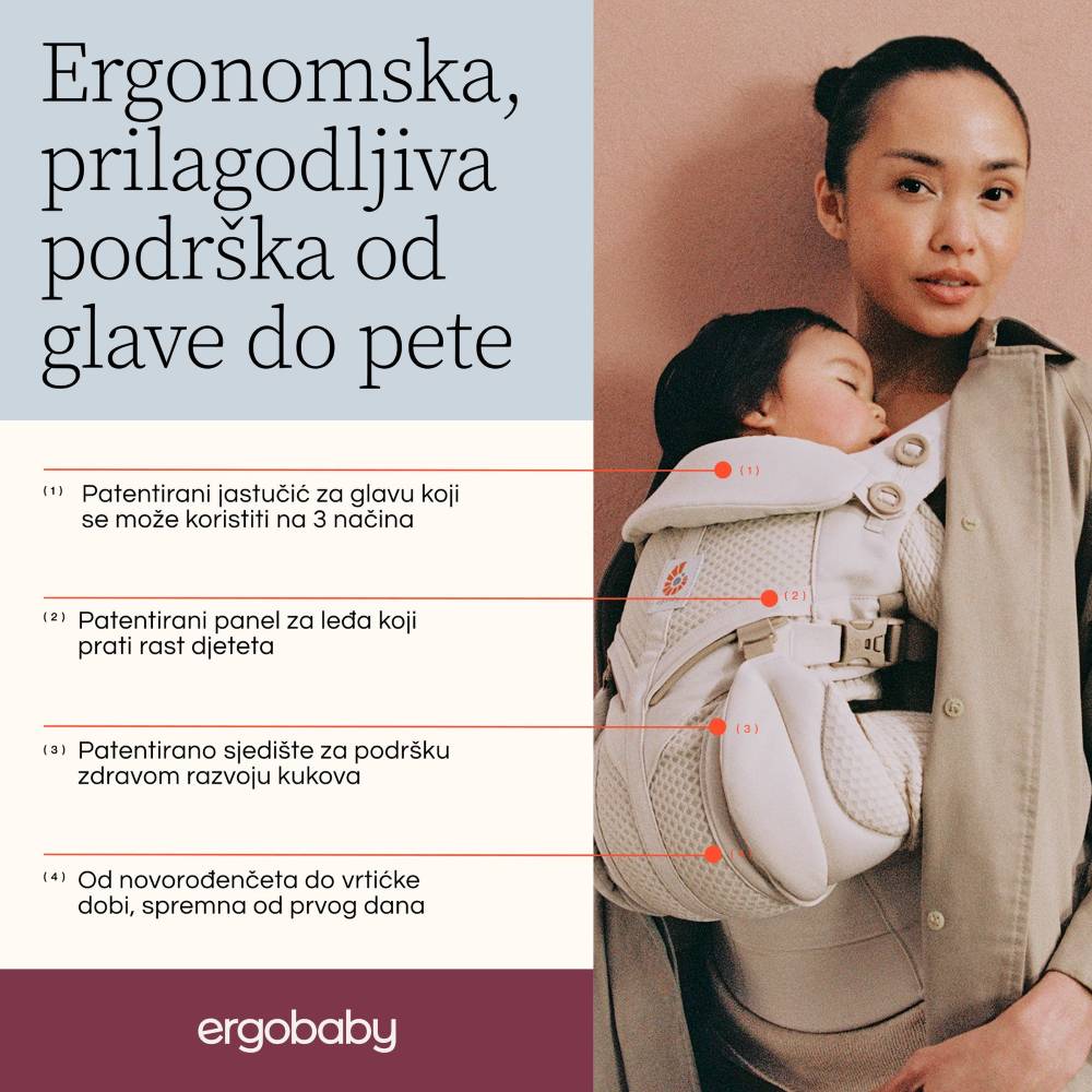 Ergobaby Omni Classic Mesh nosiljka, Natural Beige