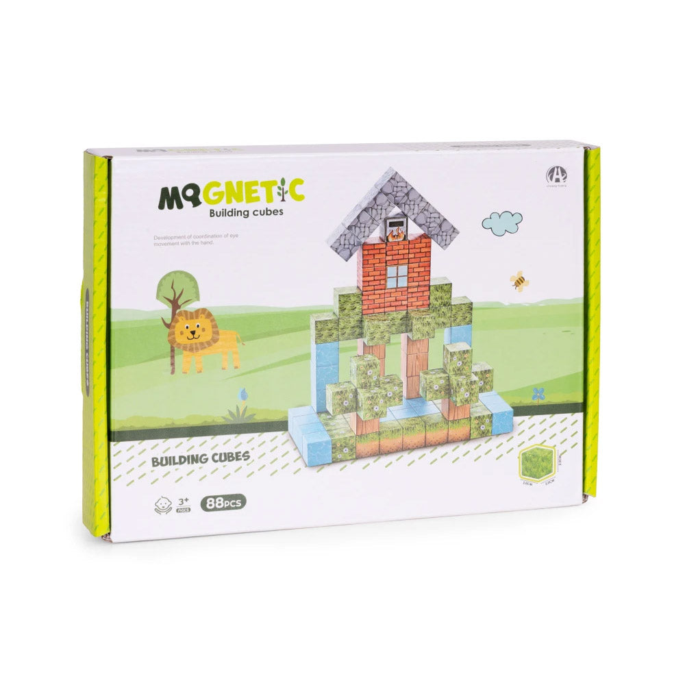 Magnetni set građevinske kocke Priroda - 88 dijelova