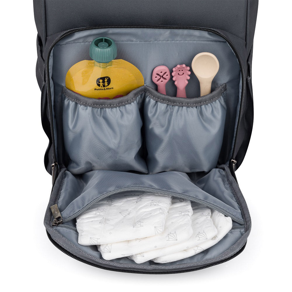 PETITE&MARS Ruksak za pelene Jack, Ultimate Grey