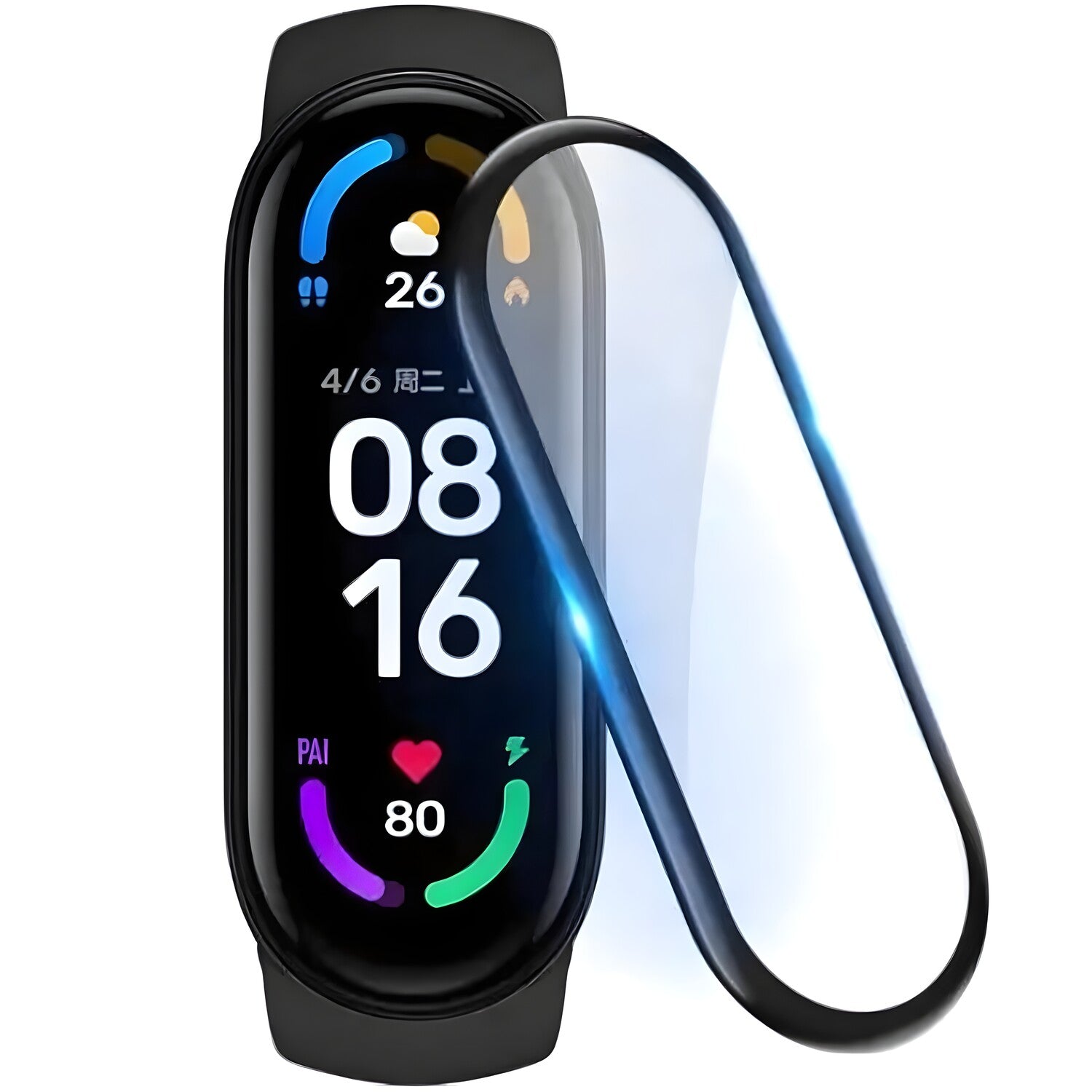 3D Ojačano Staklo za Mi Band 5 / M5 - Crna KP36243