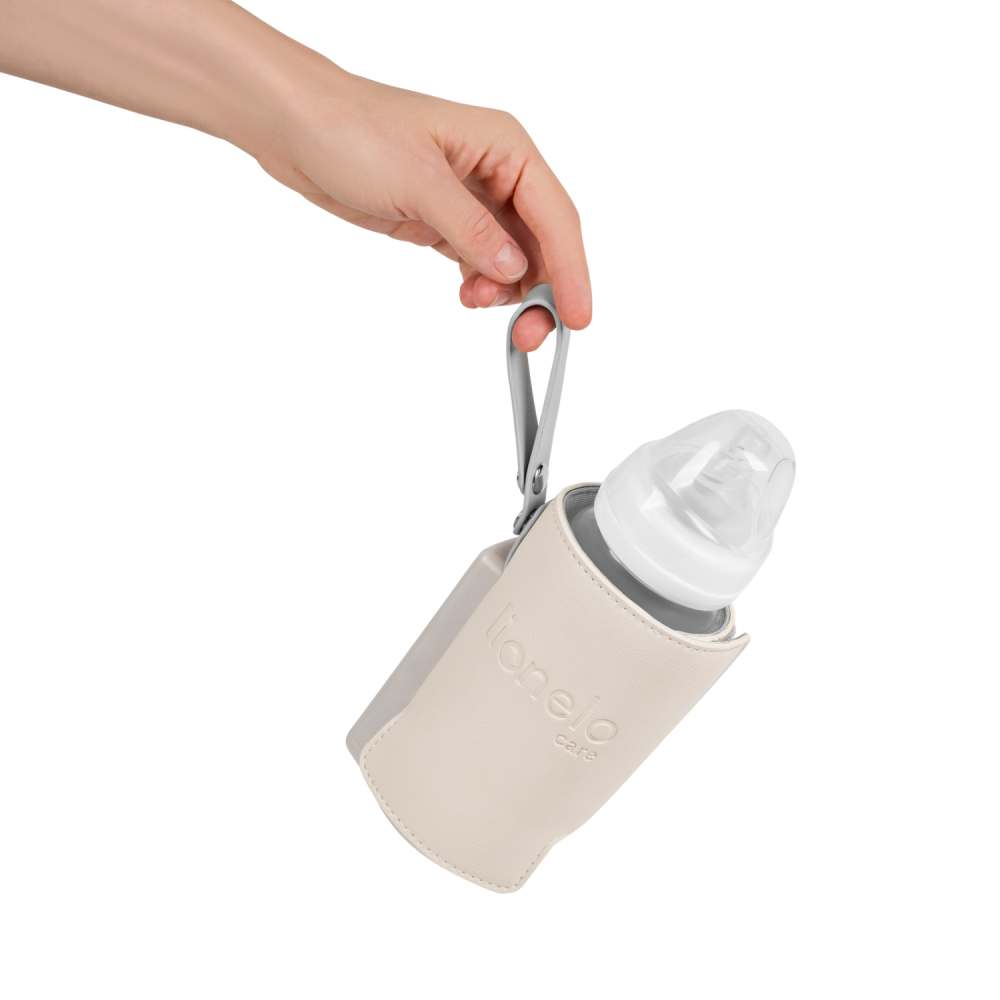 Lionelo Thermup Go Plus električni prijenosni grijač bočica - TERMOSICA s baterijom, Beige Sand