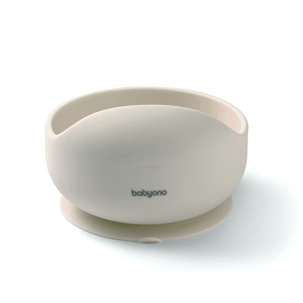 BabyOno Silikonska zdjelica s vakuumom 350 ml 6 m+ - Bež