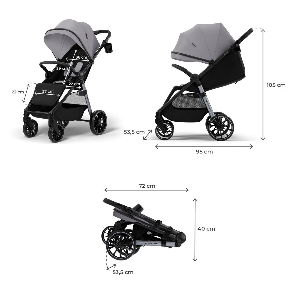 Kinderkraft Sportska kolica Grande 2, Grey