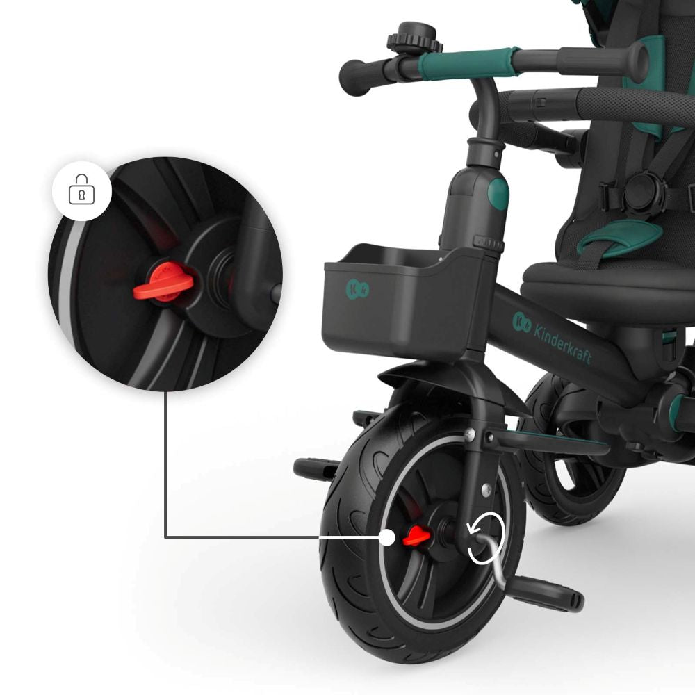 Kinderkraft Tricikl SPINSTEP 2 PLUS, zeleni