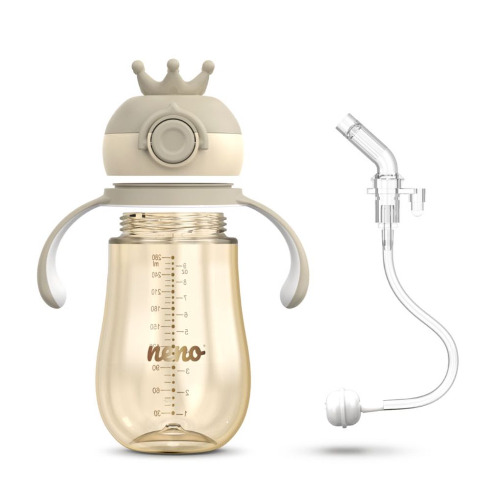 NENO MIO 2 Crown bočica sa slamkom 280 ml - Cream