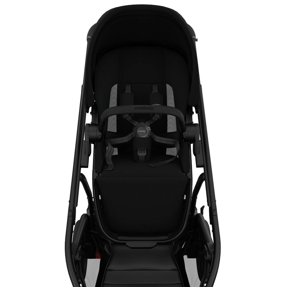REDSBABY NUVO 2 Twin dječja kolica za blizance 2u1, Platinum Black