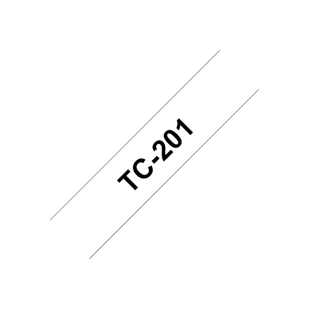 Brother TC-201 traka za izradu naljepnica Crno na bijelom