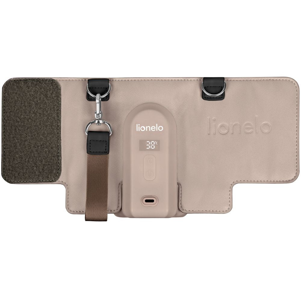 Lionelo Thermup Go Evo električni prijenosni grijač bočica - TERMOSICA s baterijom, Beige Taupe