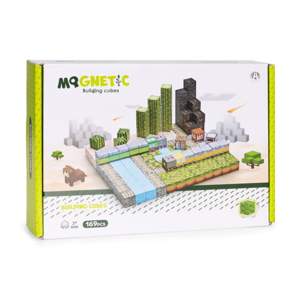 Magnetni set građevinske kocke Vlak - 169 dijelova