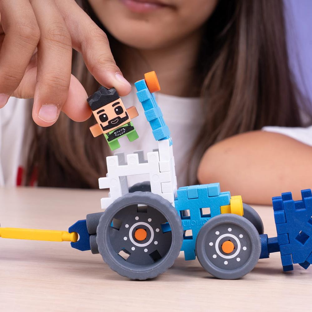 Marioinex Mini Waffle Farmer 50 kom - Tractor with Plow