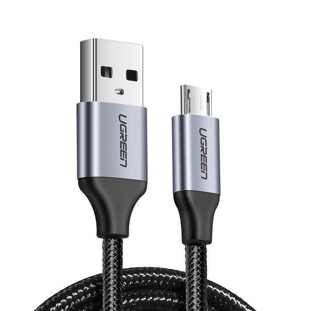 Ugreen UG-60146 USB kabel USB 2.0 1 m Micro-USB A USB A 0,48 Gbit/s Crno, Sivo