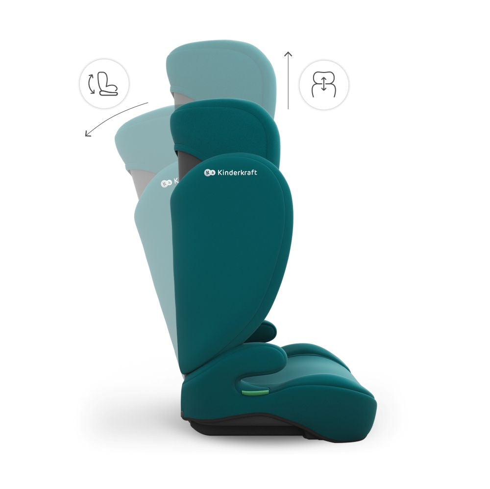 Kinderkraft autosjedalica I-Spark 2 Plus i-Size 15-36 kg (100-150 cm) bez Isofix-a, Green