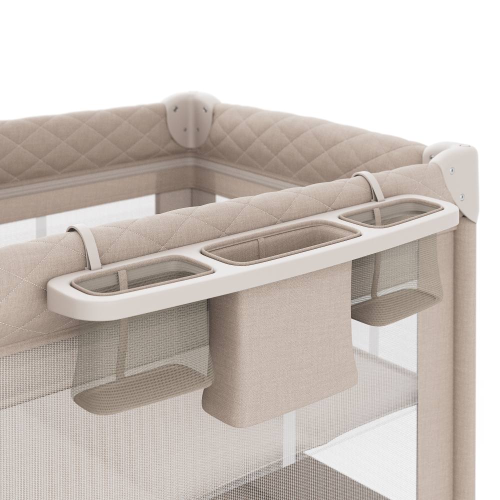 Kinderkraft Putni krevetić LEODY UP, Beige s dodacima